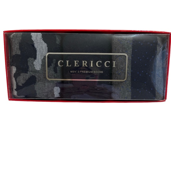 Men’s Crew Socks New Boxed Gift Set- 3 Pack- Navy and Gray Themed - Picture 2 of 9